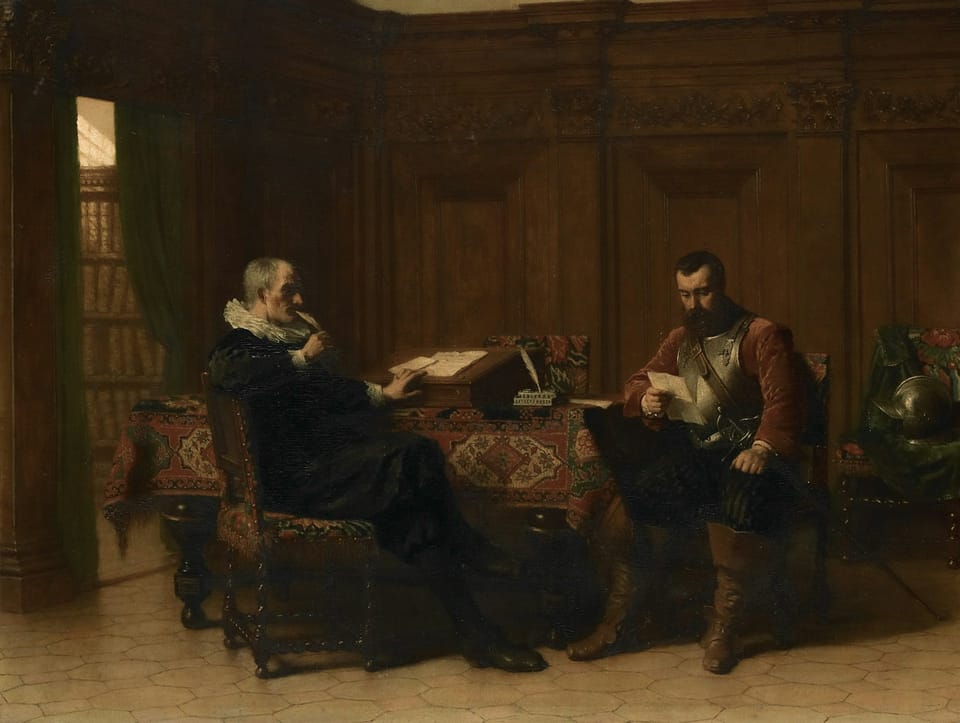 Two Men in a Seventeenth-century Interior, Called 'A Conference' by Lambertus Lingeman.